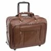 McKlein USA West Town 15.6" Leather Fly Through Checkpoint Friendly Detachable Wheeled Laptop Briefcase Assorted Colors