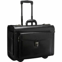 Mancini Leather Goods Deluxe Wheeled Catalog Case