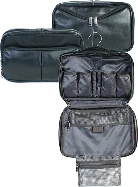 Scully Leather Soft Plonge Travel Kit Black - Image 2
