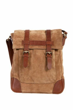 Scully Suede And Leather Messenger Bag