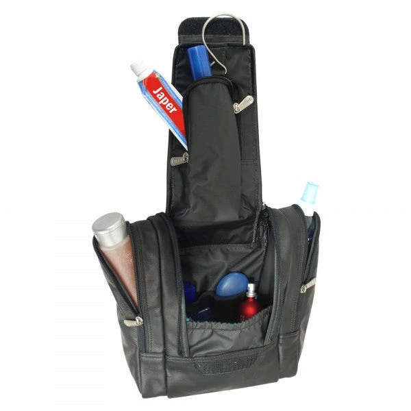 Piel Leather Hanging Travel Toiletry Kit - Image 5