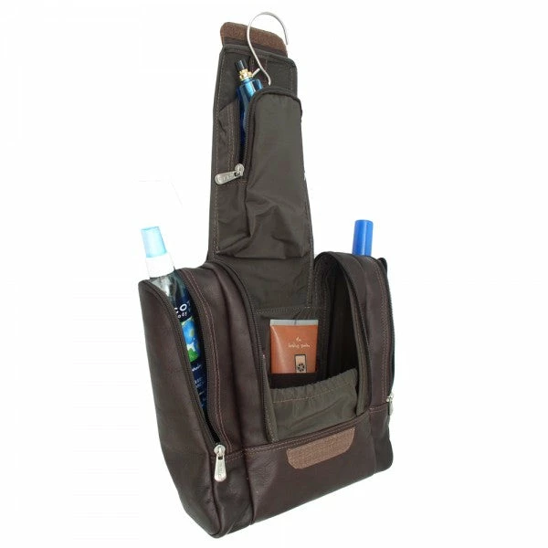 Piel Leather Hanging Travel Toiletry Kit - Image 7
