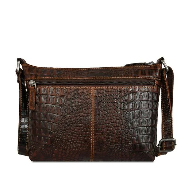 Jack Georges Hand Stained Buffalo Leather With Hornback Croco Emboss - Image 8