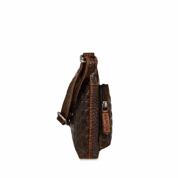 Jack Georges Hand Stained Buffalo Leather With Hornback Croco Emboss - Image 6