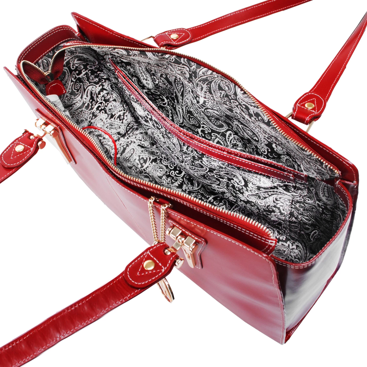 McKlein USA Glenna Leather Shoulder Tote Assorted Colors - Image 7