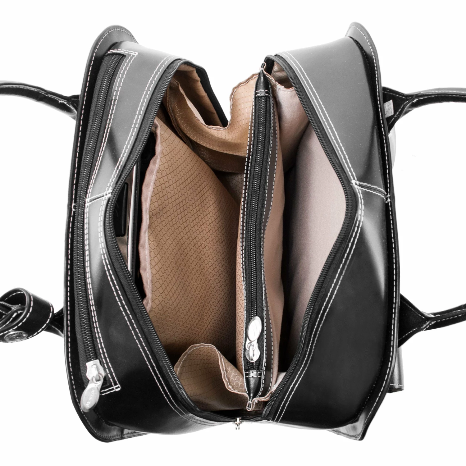 McKlein USA Uptown 15.4" Leather Vertical Wheeled Ladies' Laptop Briefcase - Image 9