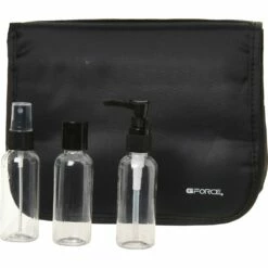 GFORCE Hanging Travel Bag With Travel Bottle Set - 4-Piece