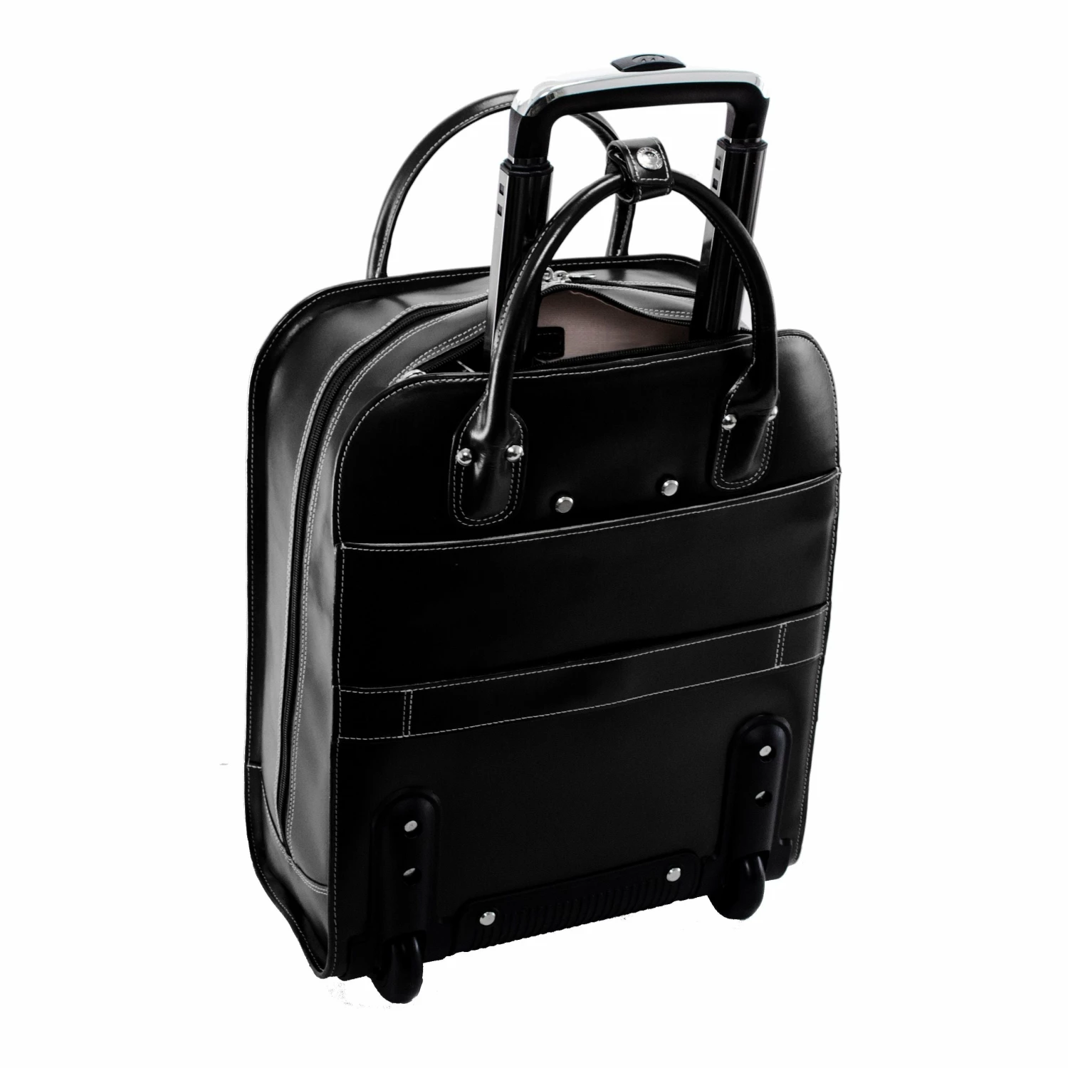 McKlein USA Uptown 15.4" Leather Vertical Wheeled Ladies' Laptop Briefcase - Image 5